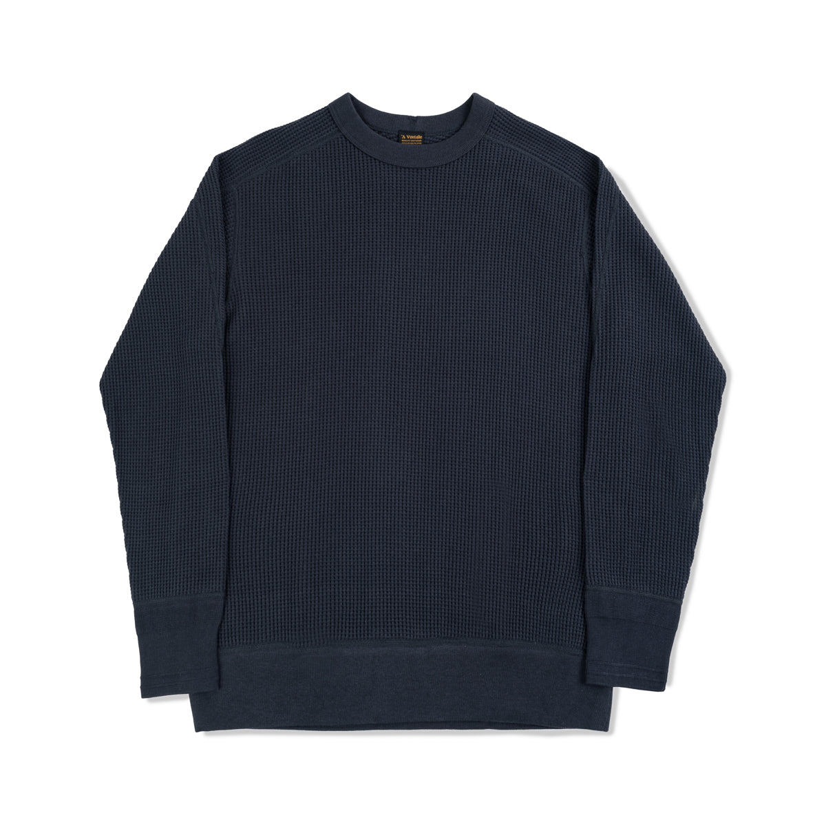 A Vontade Big Waffle Crew Top Navy | Sonder Supplies